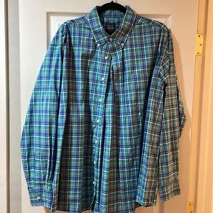Jos. A Bank dress shirt, blue/green XL
